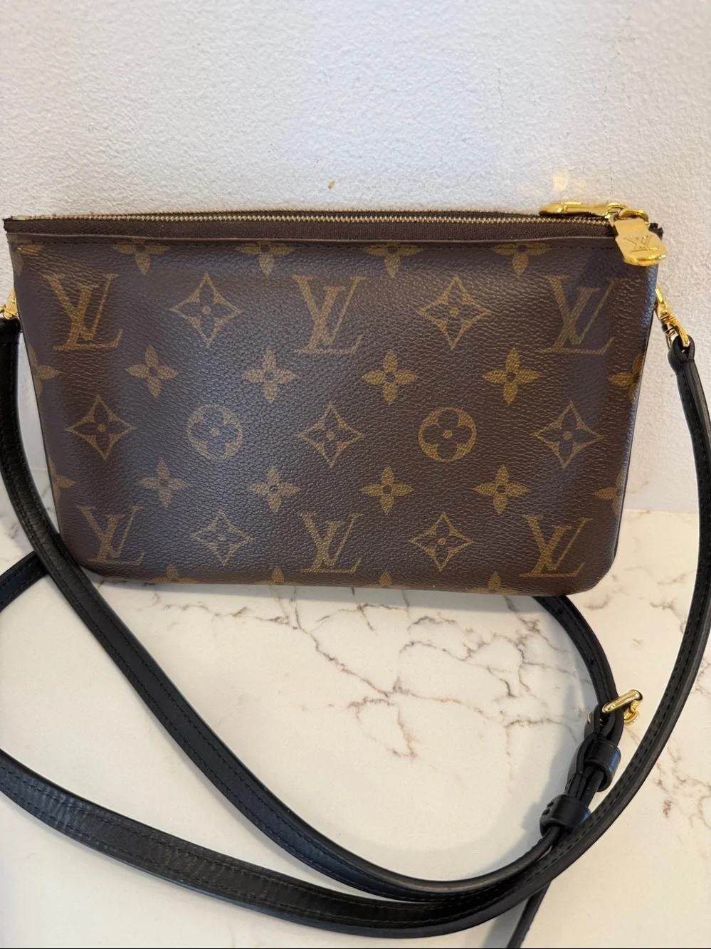 Louis Vuitton Reverse Giant Double Zip Monogram